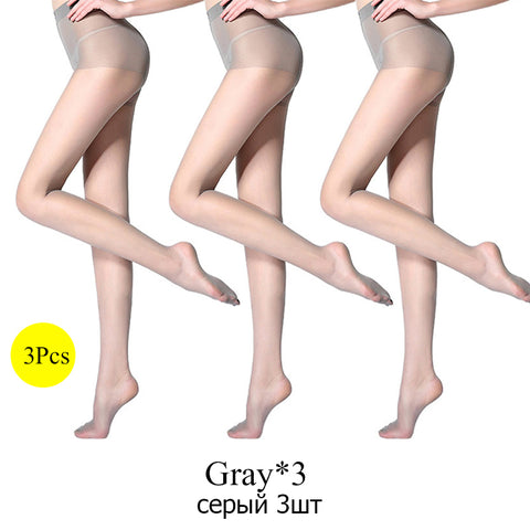 Color: 3pcs Grey, Size: One size - Anti-hook Silk Stockings for Color Correction