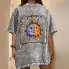 Color: Grey, Size: XL - Round Neck Printing Stand-Alone Stand-Alone Hot Sale Short-Sleeved T-Shirt