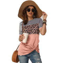 Lady Causal T-shirt Summer Woman Short Sleeve Tops Blouse