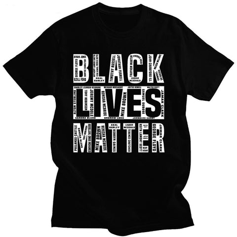 Size: L, Color: Black - U S Popular Street Protest BLACK LIVES MATTER European Cotton Menis Clothing