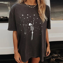 Color: B, Size: L - Round Neck Printing Stand-Alone Stand-Alone Hot Sale Short-Sleeved T-Shirt