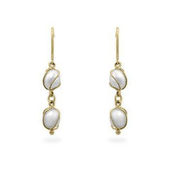 Yellow Gold Pearl Drops