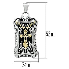 TK455 - Stainless Steel Chain Pendant Gold+Rhodium Men No Stone No Stone