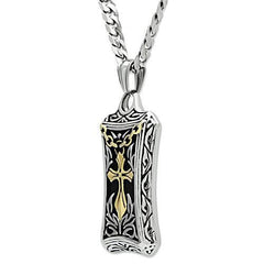 TK455 - Stainless Steel Chain Pendant Gold+Rhodium Men No Stone No Stone